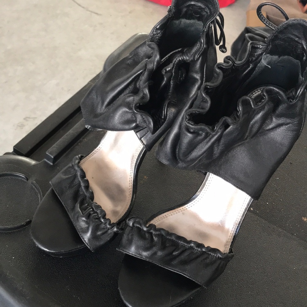 Bebe black platform heels